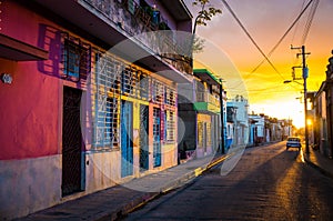 CAMAGUEY, CUBA - Street view of UNESCO heritage city centre