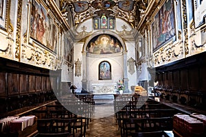 Camaldoli Monastery nestled in the nature reserve of the Casentino in Tuscany. Italy