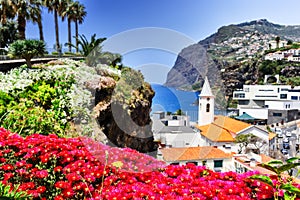 Camara de Lobos, small fisherman village on Madeira island