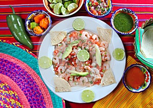 Camaron shrimp ceviche raw seafood salad Mexico