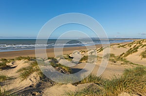 Camber Sands East Sussex UK beach and sand dunes photo