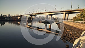 Cambie Bridge, False Creek Dawn 4K. UHD