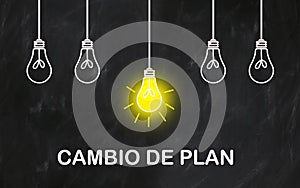 CAMBIO DE PLAN.chalk light bulb photo