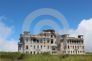Cambodia. Abandoned hotel Bokor Palace. Mountain Bokor. Kampot city. Kampot province.