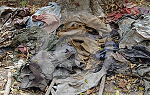 Cambodia Killing Fields - Victims Clothes photo