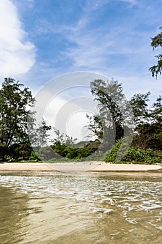 Cambodia. lagoon, beach, sand, sea water and jungle photo