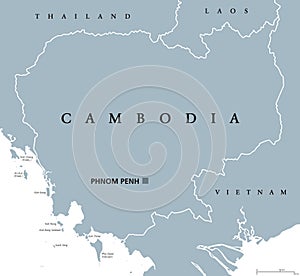 Cambodia political map