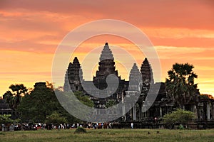 Cambodia. Siem Reap. Awaking Angkor wat temple