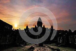 Cambodia Siem Reap Roluos Group Sunset