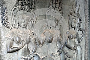 Cambodia - Statues from Angkor Wat temple