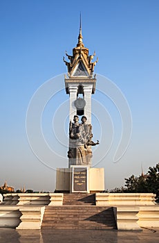 Cambodia Vietnam Friendship Monument, Phnom Penh, Cambodia.