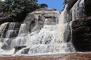 Cambodia. Waterfall Poporkvil . Mountain Bokor . Kampot city . Kampot province.