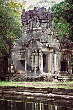 Cambodian angkor Royal palace Angkor Thom temple, Gopura