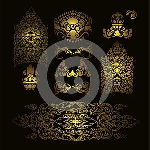 Cambodian gold pattern photo
