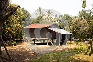 A Cambodian hut in the woods