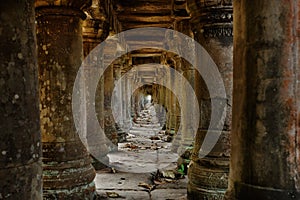 Cambodian temple ruins photo