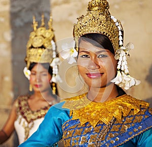 Cambodian Traditional Aspara Dancers Concept photo