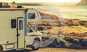 Cambria California Pacific Coast Camping in Modern RV Camper Van Class C