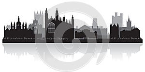 Cambridge city skyline silhouette vector illustration photo