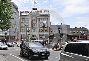 Cambridge MA, 30th june: Harvard Square from Cambridge downtown in Massachusettes State of USA