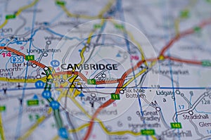 Cambridge on map photo