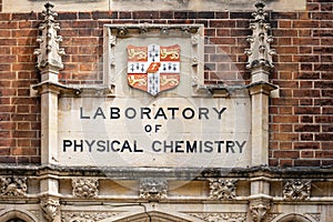 Cambridge, UK, August 1, 2019. Laboratory of Physical Chemistry Cambridge University