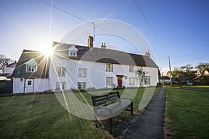 Cambridgeshire village square. UK