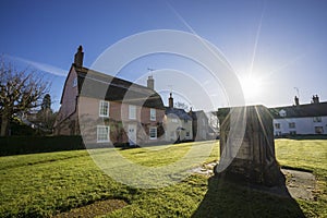 Cambridgeshire village square. UK