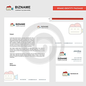 Camcoder Business Letterhead, Envelope and visiting Card Design vector template