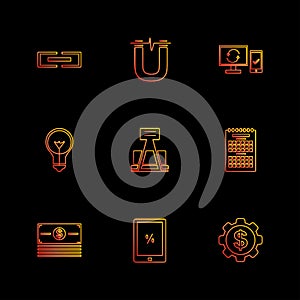 camcoder , camera , video , multimedia , computer , setting , eps icons set vector