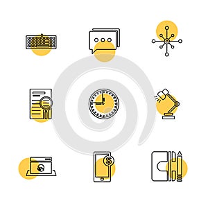camcoder , camera , video , multimedia , computer , setting , eps icons set vector