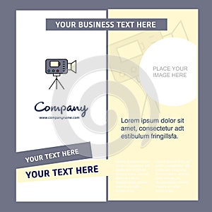 Camcoder Company Brochure Template. Vector Busienss Template photo