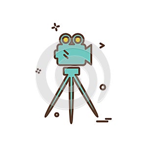 Camcoder icon design vector photo