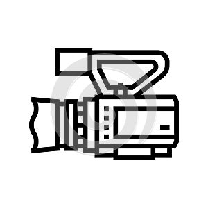 camcoder video production film line icon vector illustration photo