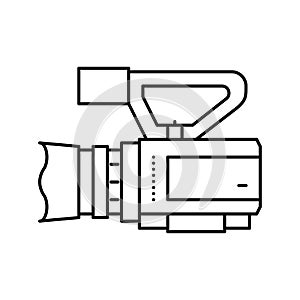 camcoder video production film line icon vector illustration photo