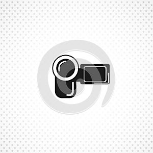 Camcorder camera isolated solid icon