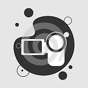 Camcorder camera isolated solid icon