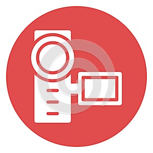 Camcorder, camera Isolated Vector icon which can easily modify or edit