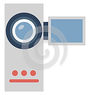 Camcorder Color Vector Icon which can easily modify or edit