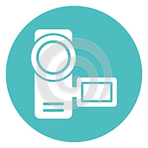 Camcorder Isolated Vector Icon fully editable