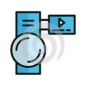 Camcorder Isolated Vector icon which can easily modify or edit