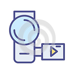 Camcorder Isolated Vector icon which can easily modify or edit