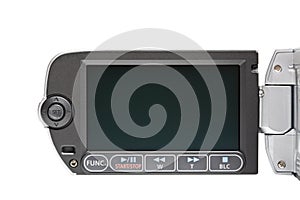 Camcorder LCD menu isolated