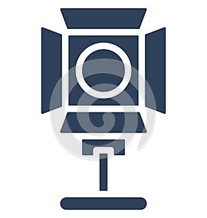 Camcorder light, camera light Isolated Vector Icon That can be easily edited in any size or modified.