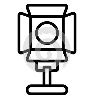 Camcorder light, camera light Isolated Vector Icon That can be easily edited in any size or modified.