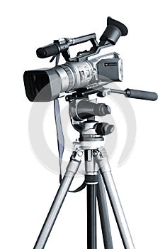 Camcorder on a tripod