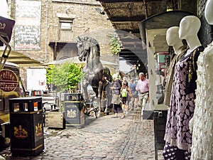 Camden Lock Bridge. A famous alternative culture shops