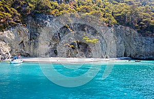 Camel Beach Turkish: Deve Plaji in  Oludeniz. Fethiye, Mugla, Turkey. photo