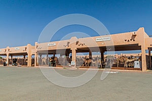 Camel cages at the Animal Market in Al Ain, U photo