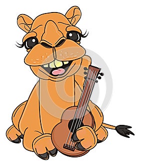 Camel with guitar